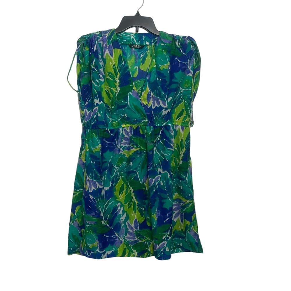 Ralph Lauren One Size Semi Sheer Sleeveless Floral Dress Cover Up - Picture 3 of 6